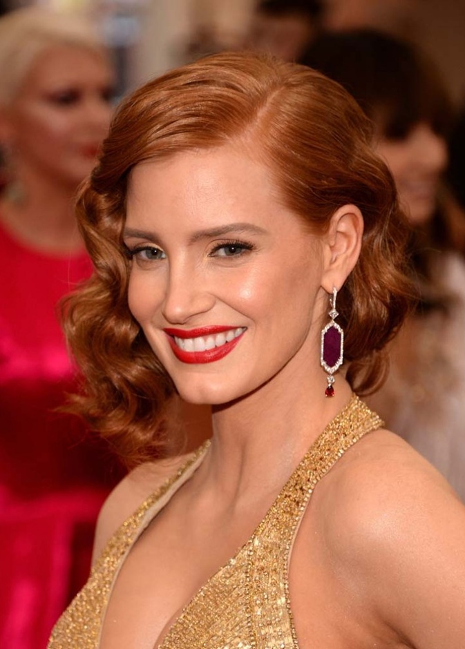 Jessica Chastain Piaget Earrings