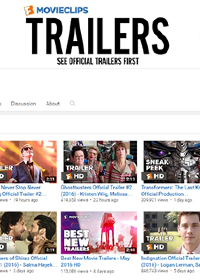 Movieclips Trailers .. قناة على اليوتيوب لمشاهدة تريلر الأفلام