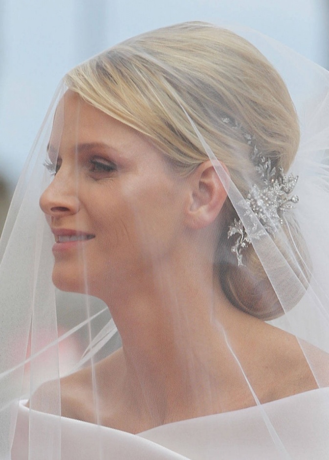 Princess Charlene اثناء زواجها