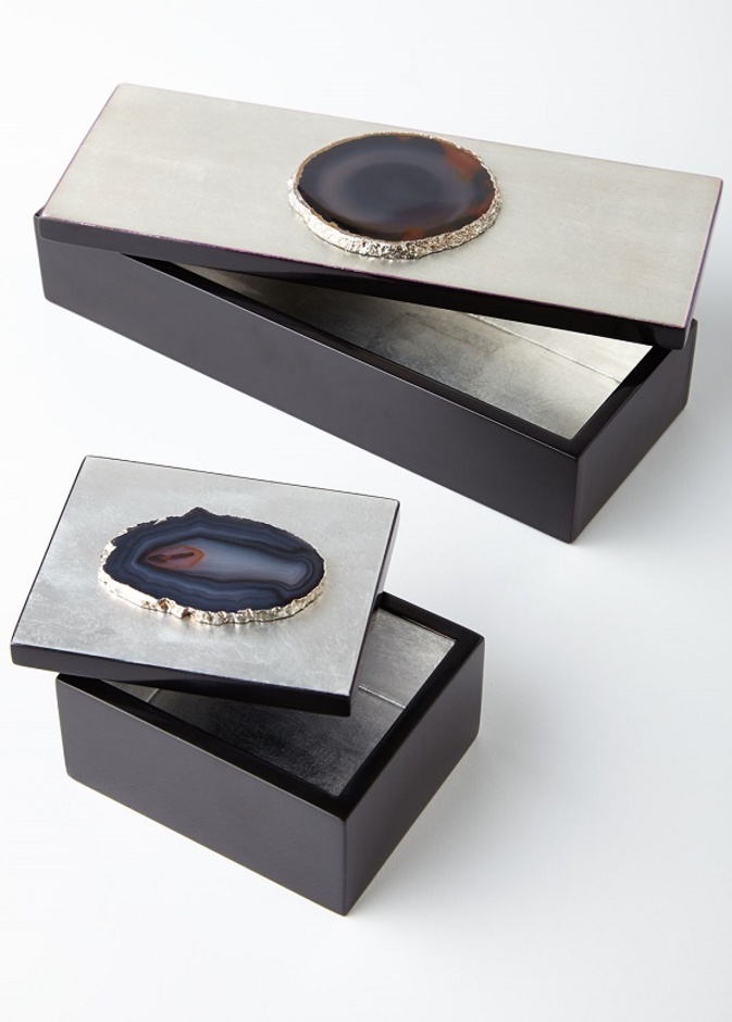 Rab Labs Carina Agate Trinket Boxes