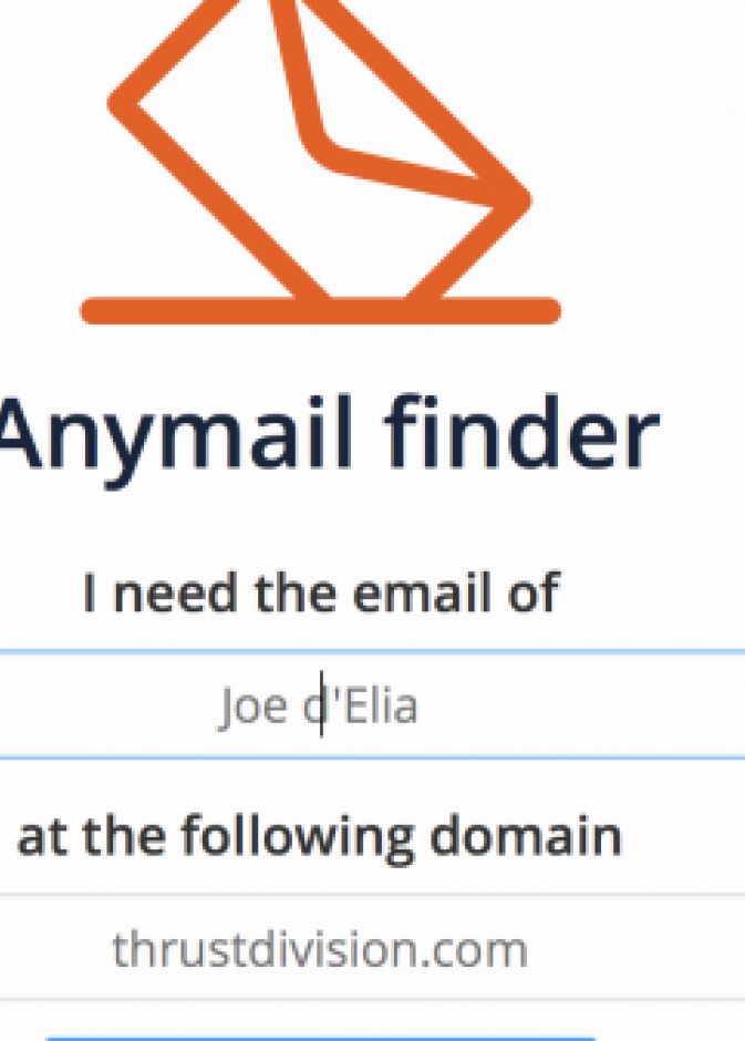 Anymail Finder للتأكد من صحة أي بريد إلكتروني رسمي