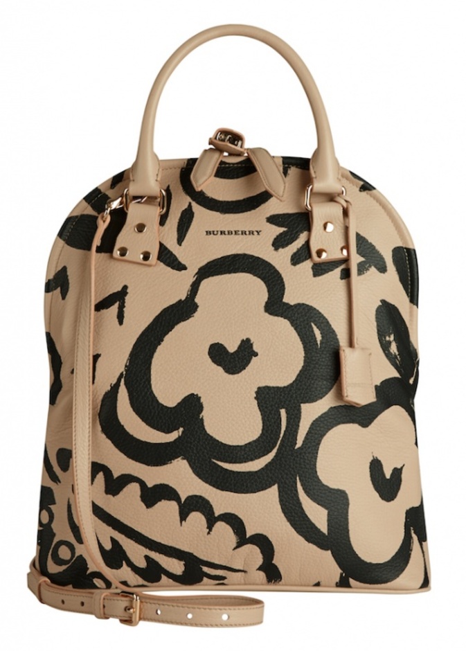 The English Rose Bloomsburry in honey floral print leather