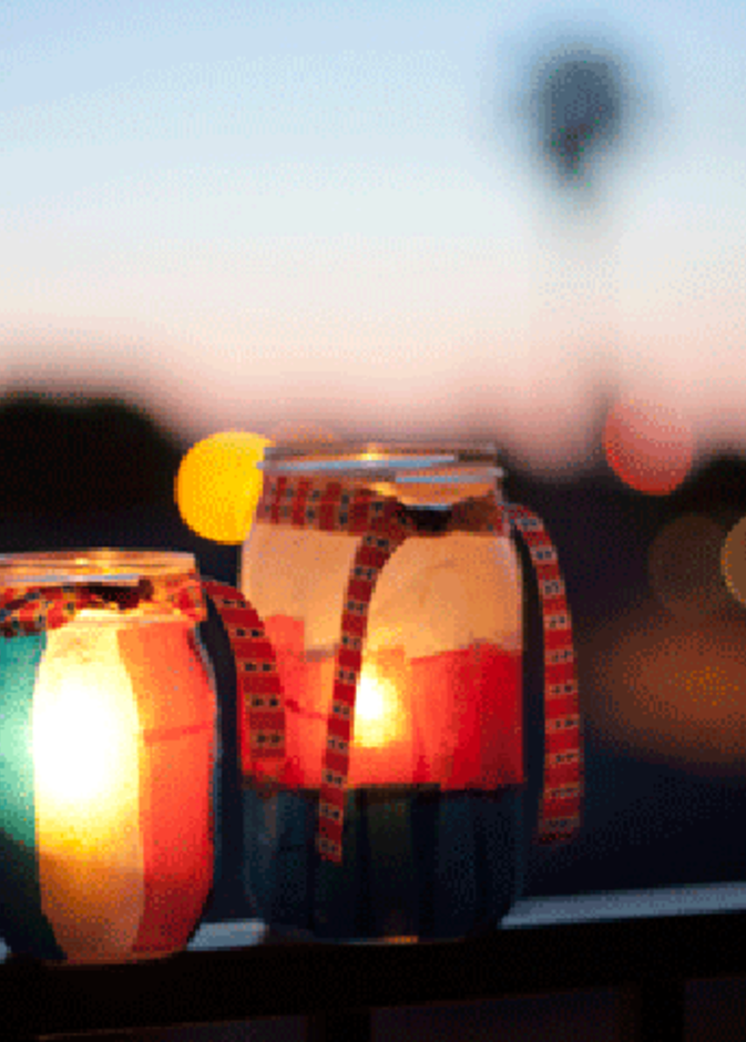 Tissue Paper Jar Lanterns