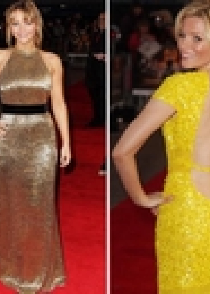 جنيفر لورانس واليزابيث بانكس يتألقان في The Hunger Games  London Premiere