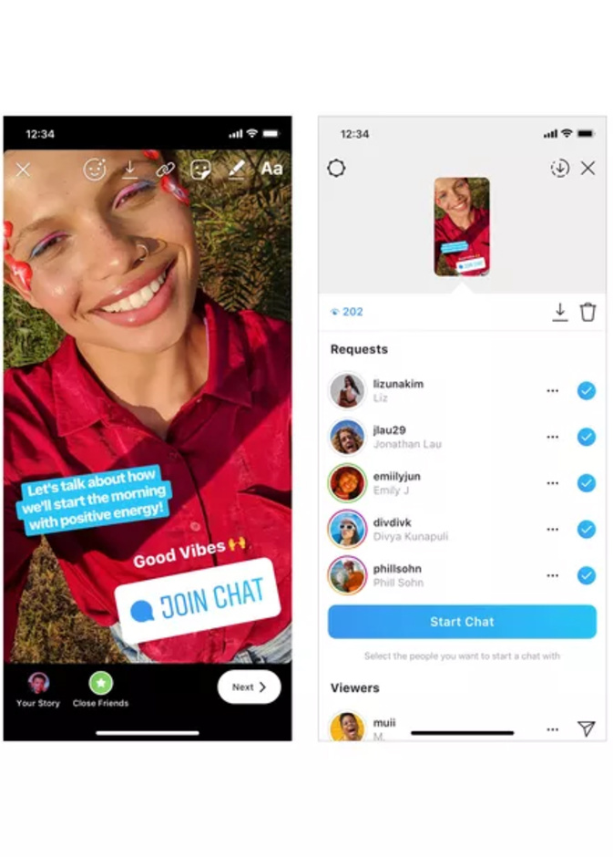 انستقرام تطلق ملصق chat sticker الذي يتيح الانضمام إلى المحادثة الجماعية!