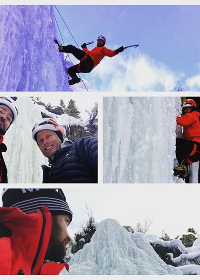 صورة مجمعة لجاستن وهو يتسلق الجبال