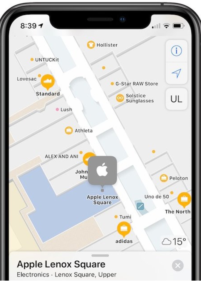 خرائط Apple .. تفاصيل داخلية لأكثر من 20 مركز تسوق ومطارات حول العالم
