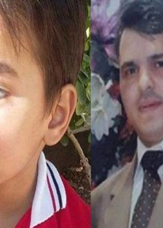 عماد محيسن الأب القاتل مع طفله الضحية 