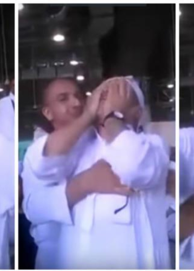 فرحة الكفيف في مقطع الفيديو