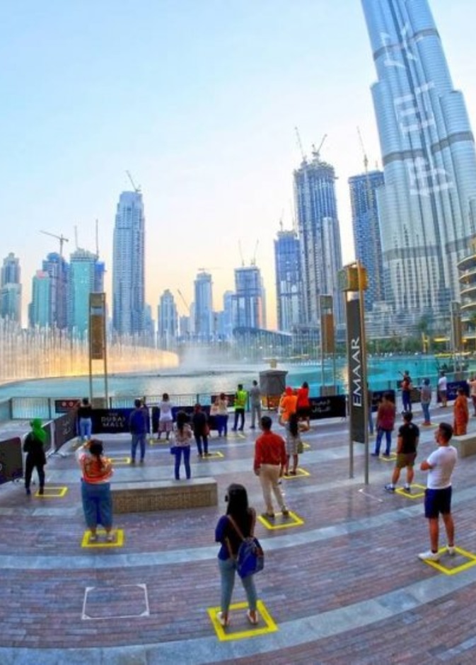 نافورة دبي بعد العودة  - الصورة بواسطة Shihab من khaleejtimes