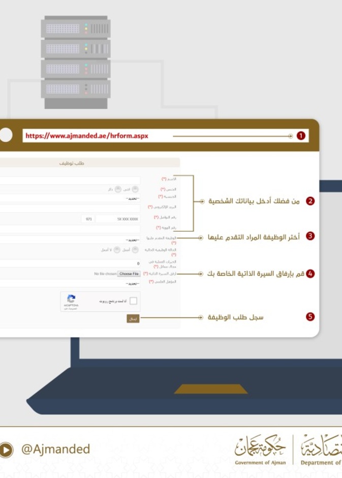 اقتصادية عجمان تطلق نظام التوظيف الإلكتروني لاستقطاب الكفاءات المتميزة