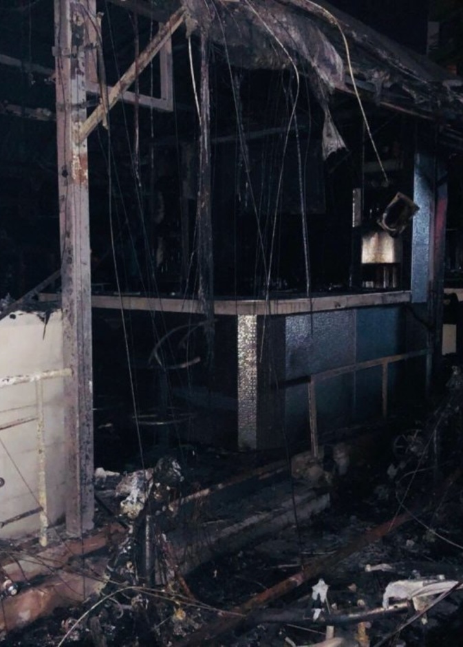 حريق ضخم في الحي العربي في بتايا بتايلاند