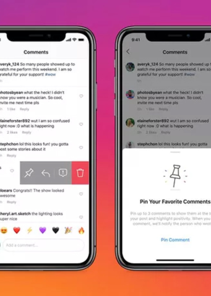 انستقرام Instagram يتيح حذف أكثر من تعليق ويختبر ميزة التثبيت
