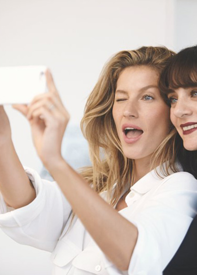 Lucia Pica & Gisele Bundchen