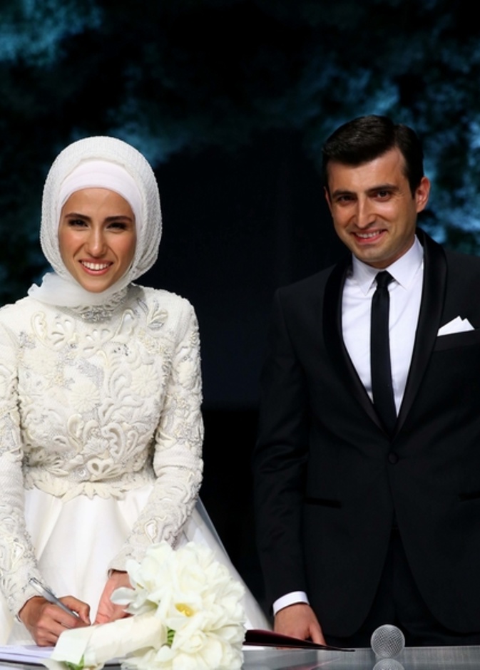 زفاف سميّة أردوغان ابنة الرئيس التركي رجب طيب أردوغان، على سلجوق بيرقدار