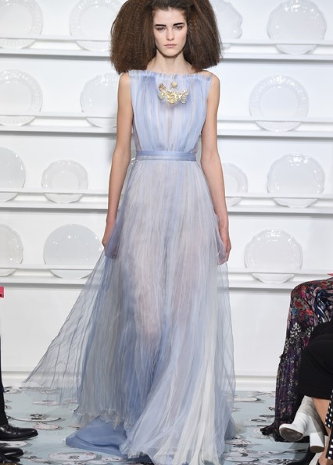 Schiaparelli فستان زفاف أزرق من