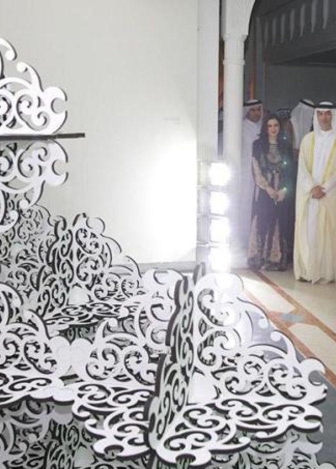 الشيخ الدكتور سلطان القاسمي أثناء مراسم الإحتفال بالمهرجان