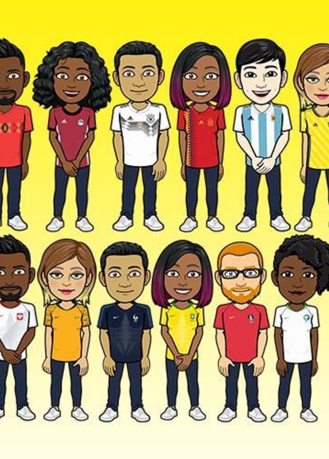 ارتدي قميص منتخبك المشارك في كأس العالم مع تطبيق Bitmoji