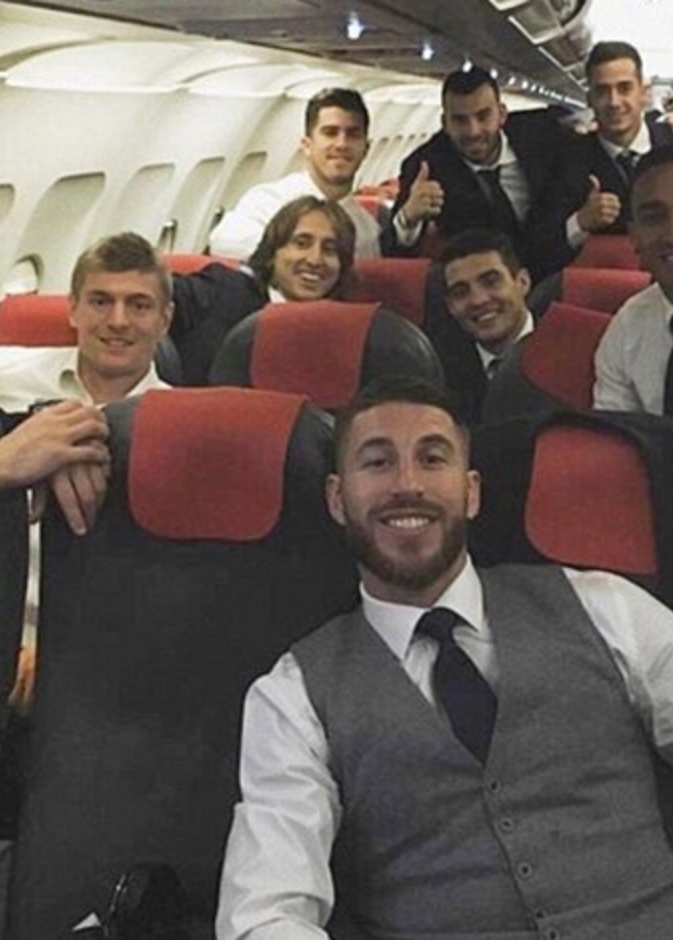 كريستيانو وسيرجو مع فريق ريال مدريد