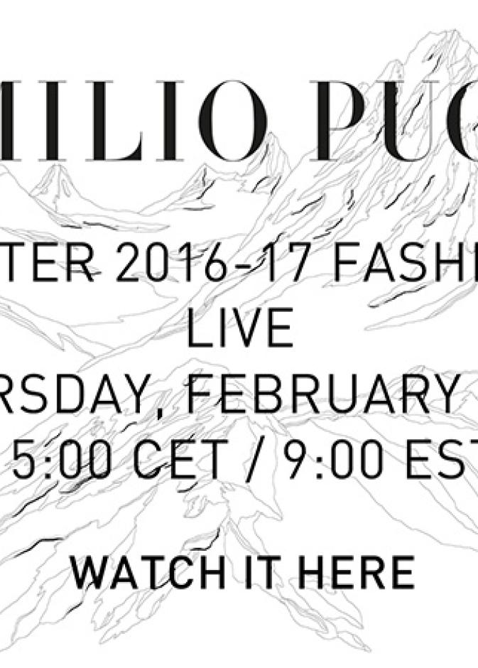 بث مباشر لعرض أزياء Emilio Pucci - خريف شتاء 2016