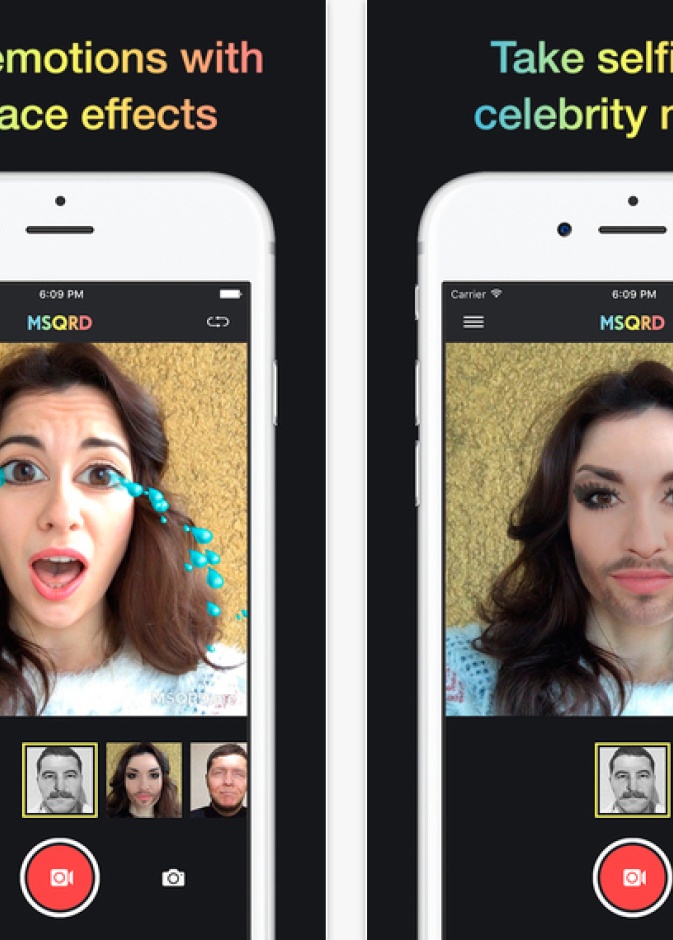 تطبيق MSQRD يقدم صور ومقاطع السيلفي بطريقة ظريفة