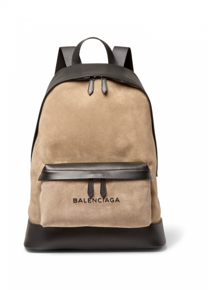 شنطة للظهر باللون البيج والبني من بالنسياغا Balenciaga