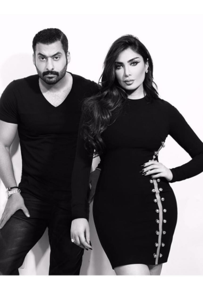 امل العوضي بجلسة تصوير مع حسبن المهدي