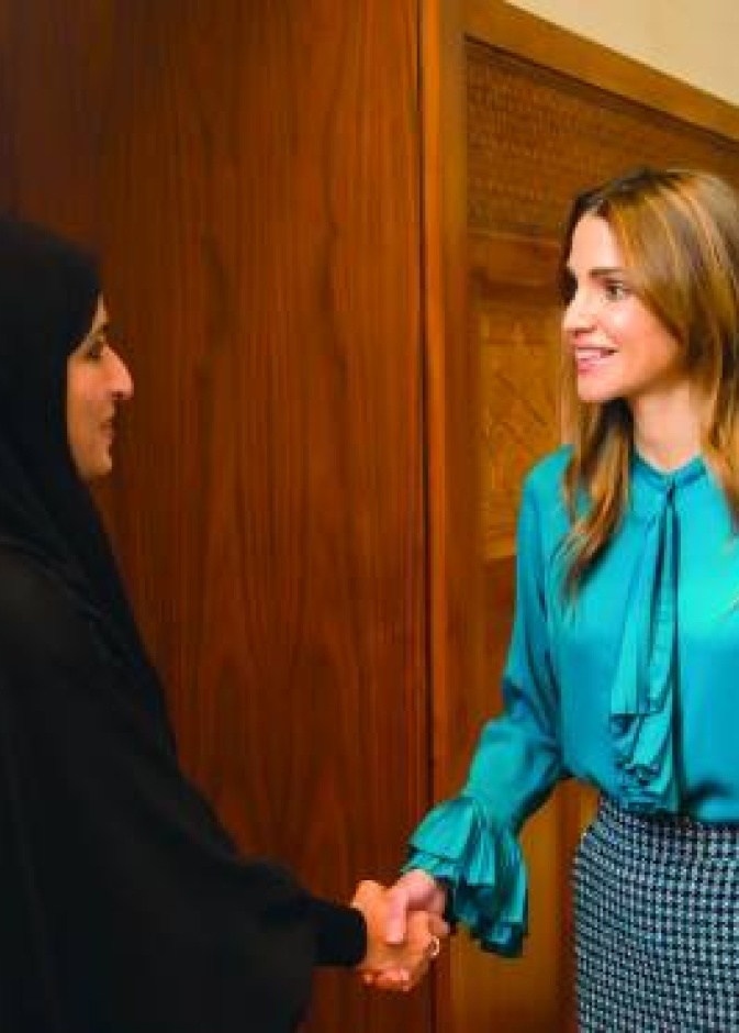 الملكة رانيا تدعم مشروع "تحدي القراءة" بالإمارات