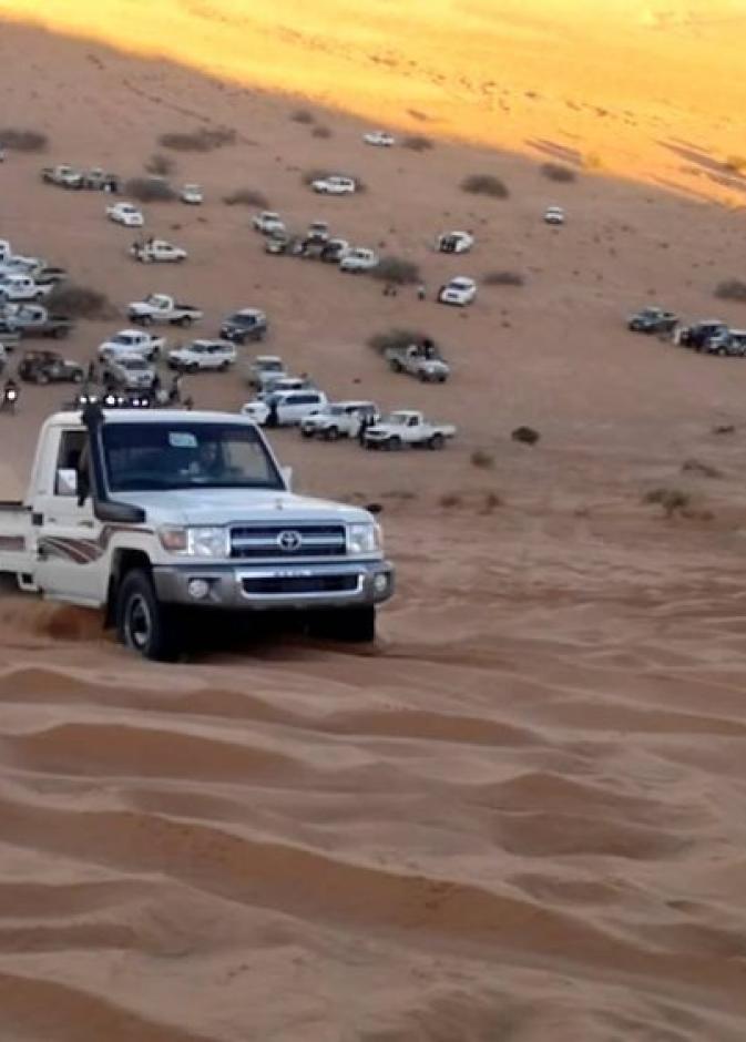 مواقع رملية عديدة في السعودية للممارسة تحدي الرمال