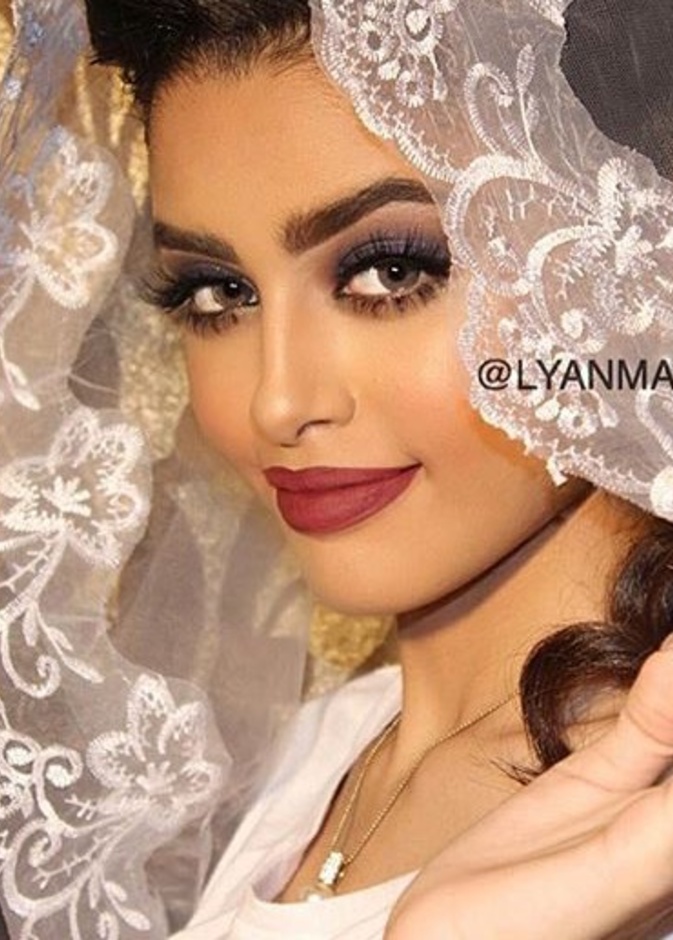 مكياج العروس من عمل ليان في حسابها على الانستقرام lyanmakeup