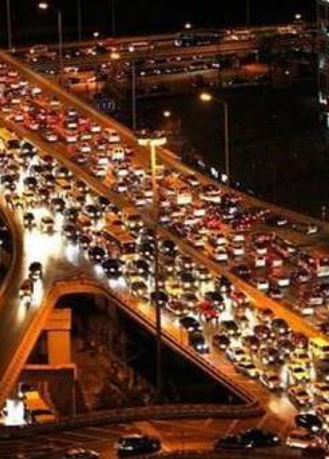 زحمة ليلا في اسطنبول