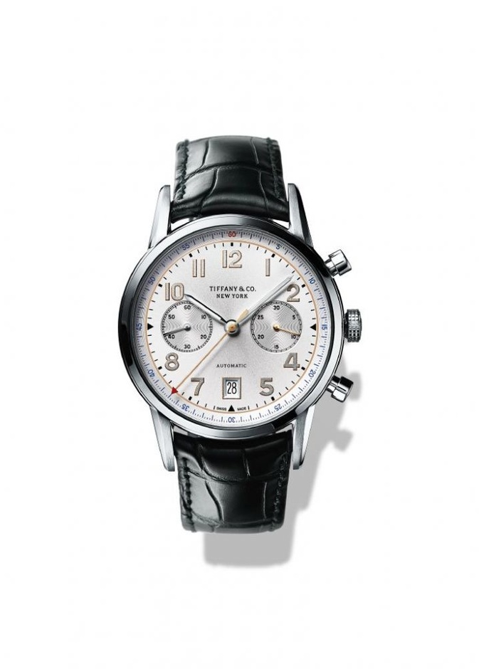 ساعة بالجلد الأسود