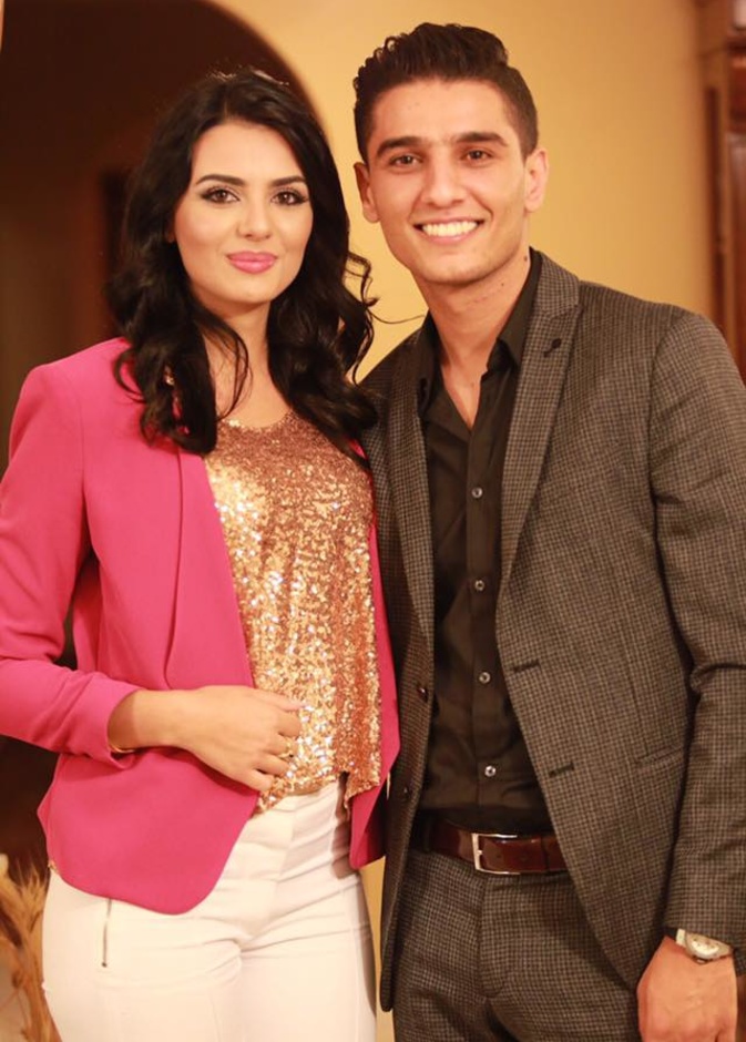 محمد عساف ووخطيبته لينا قيشاوي