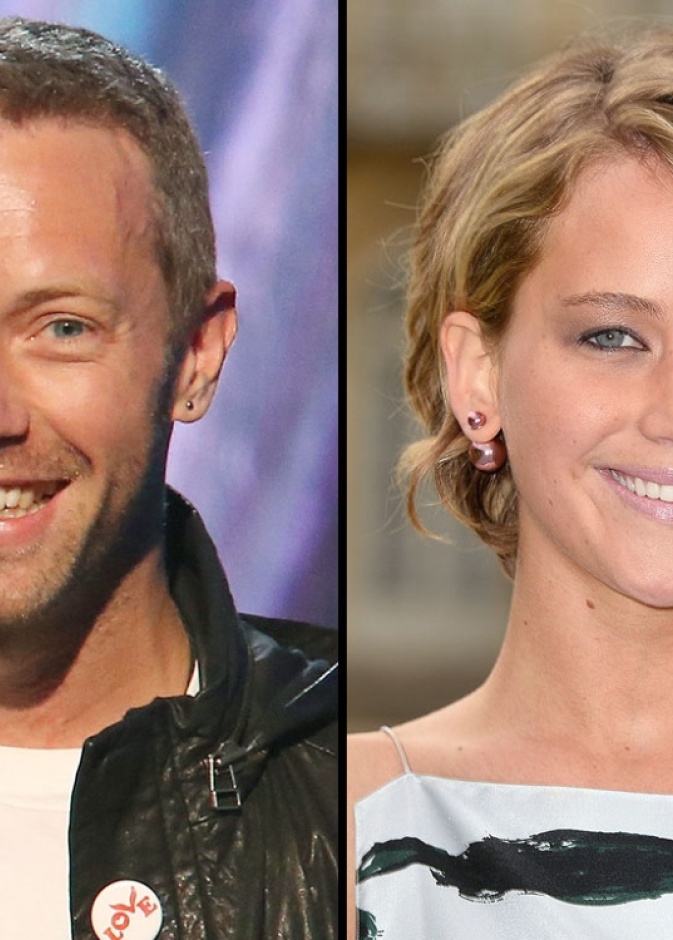 كريس مارتن وجينيفر لورنس على طريق الإرتباط