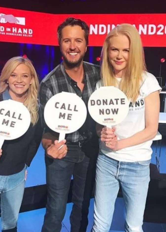 نيكول كيدمان ولوك براين وريس ويذرسبون يتحدون لجمع التبرعات لضحايا الإعصار في أمريكا