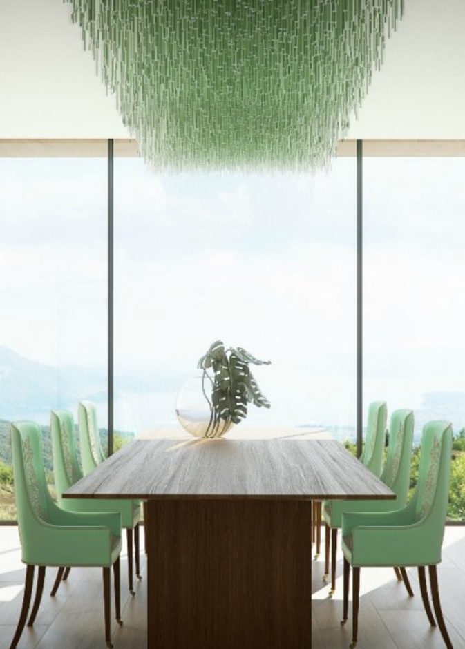 درجات الأخضر مع الأصفر والأزرق