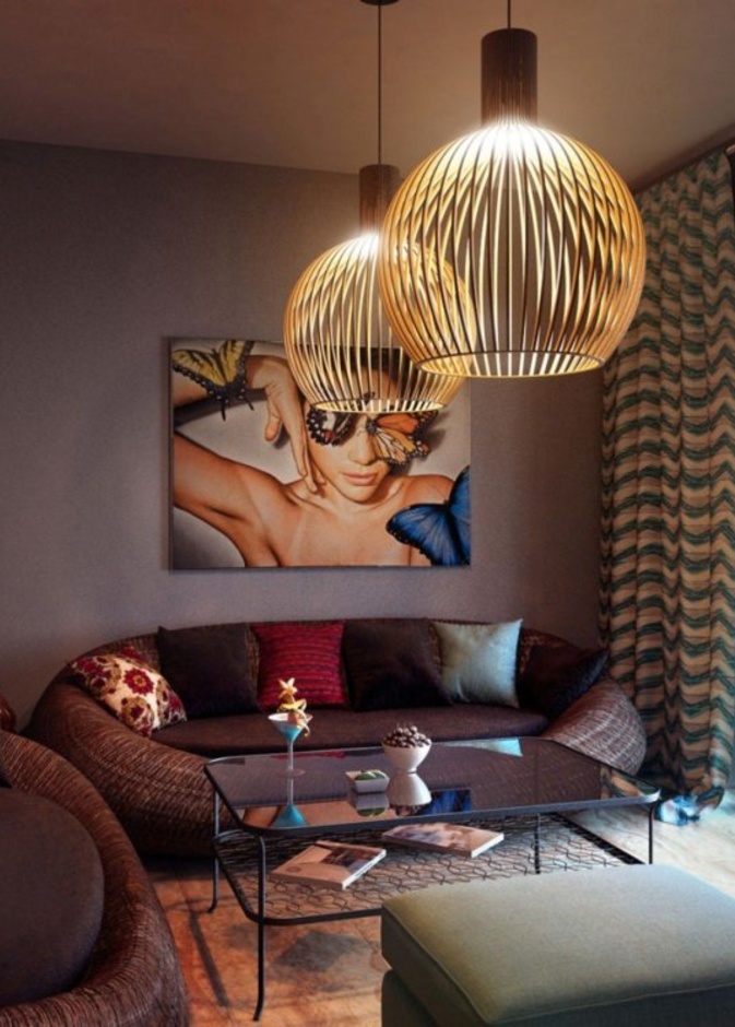 غرف جلوس مناسبة لفصل الخريف 