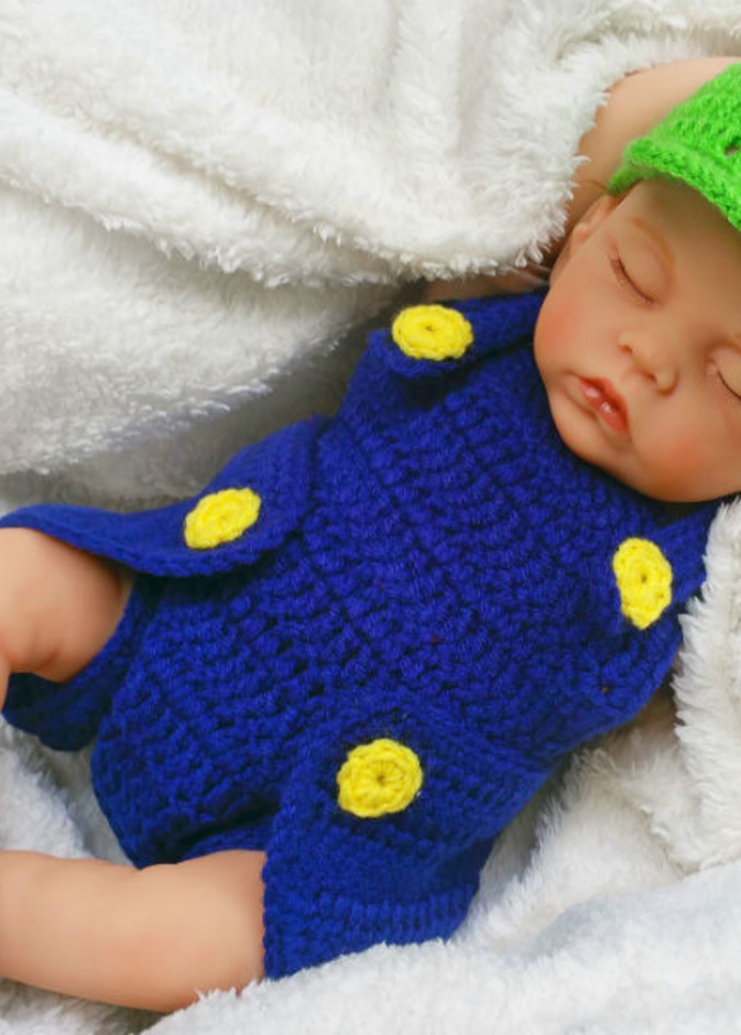 غطاء رأس وبنطلون كروشيه للطفل