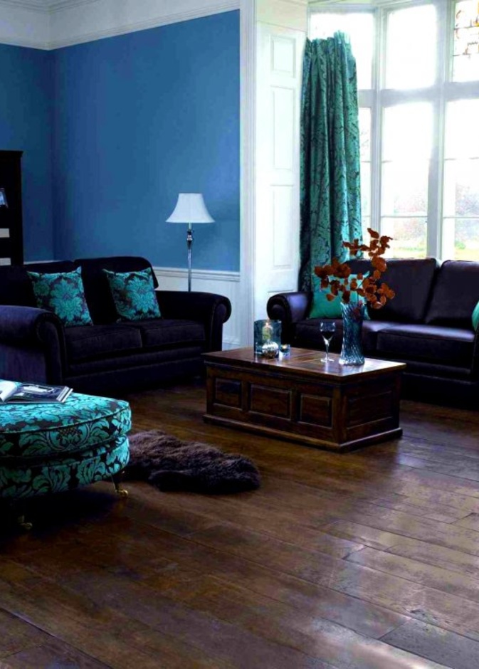 مزج الألوان مع البني والأزرق