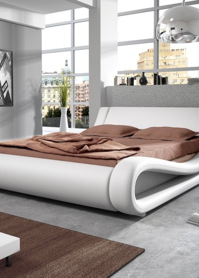 تصميم سرير بأناقة اللون الرمادي