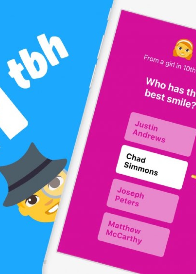 يتيح تطبيق tbh تبادل الاطراءات و المجاملات مع الأصدقاء مع إخفاء الهوية