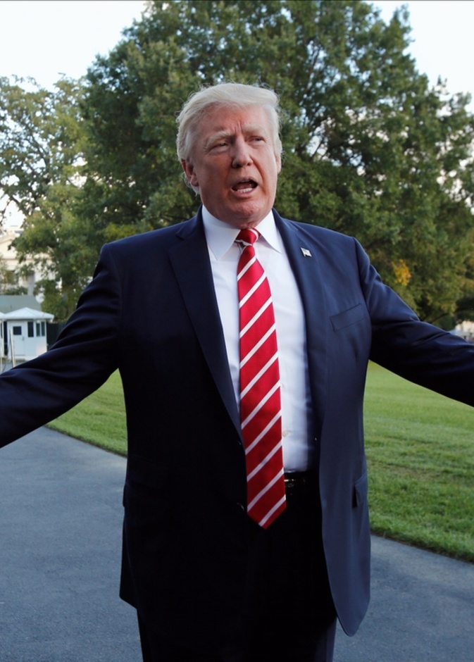 ترامب رسم اللوحة لعرضها في مزاد خيري