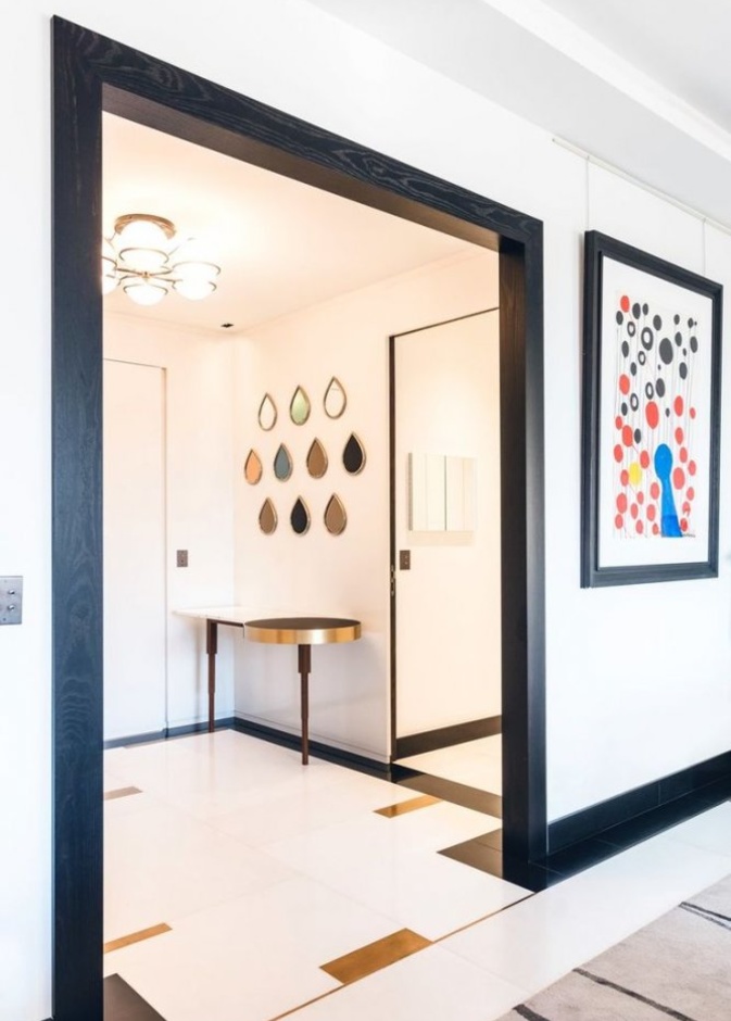 اللون الأزرق الباستيل في ديكور مدخل المنزل