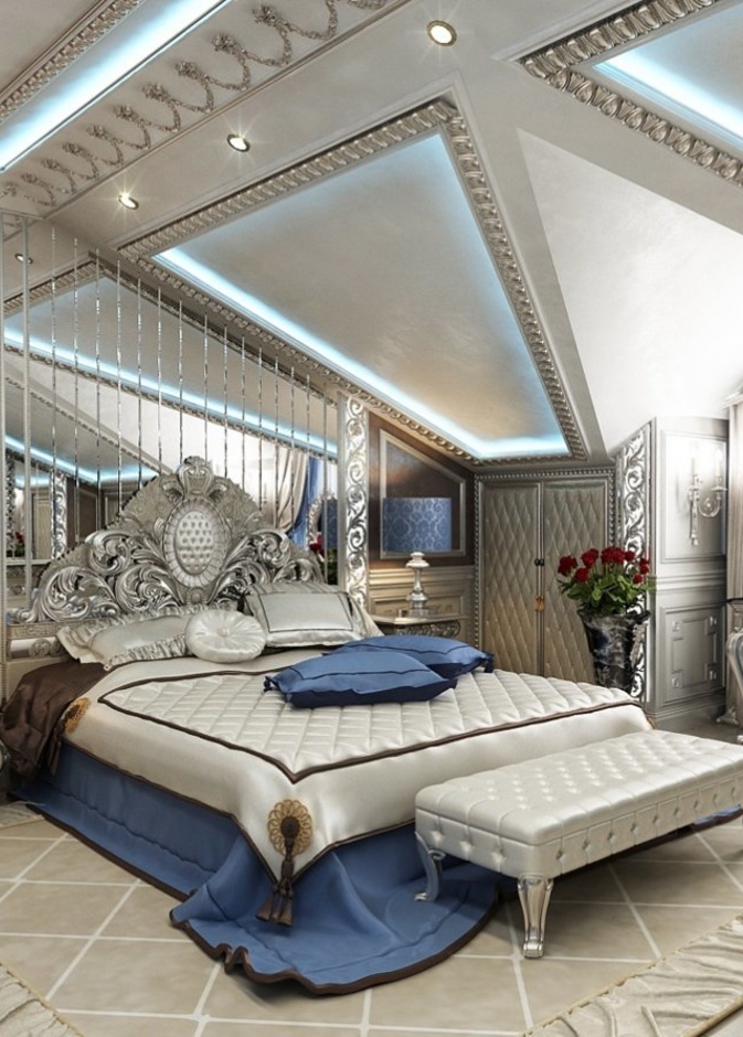 اللون الفضي من الالوان الجديدة في عالم دهان غرف النوم.