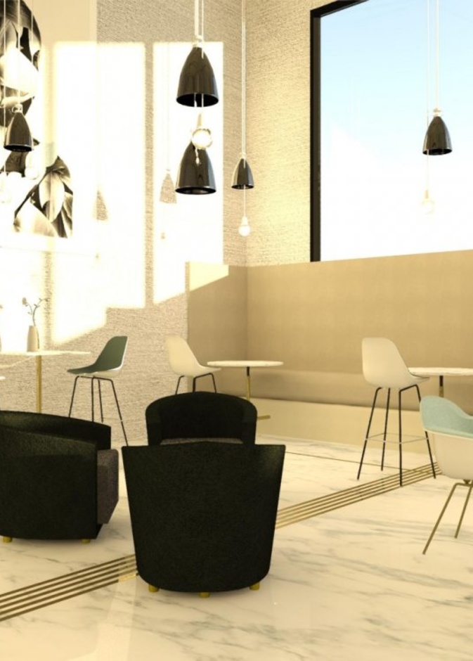 جانب من تصميم كافيه من سارة الزهراني