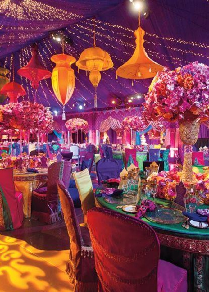 زينة الورود في حفلات زفاف الف ليلة وليلة