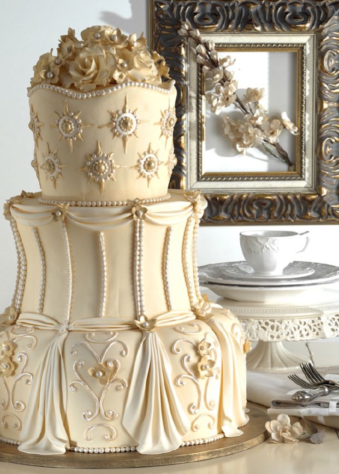 كيك باللون الازرق.