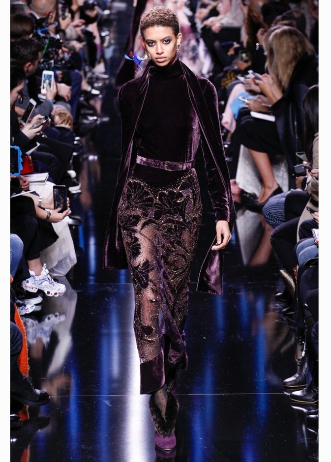 Oscar De La Renta فستان من المخمل الأسود من.