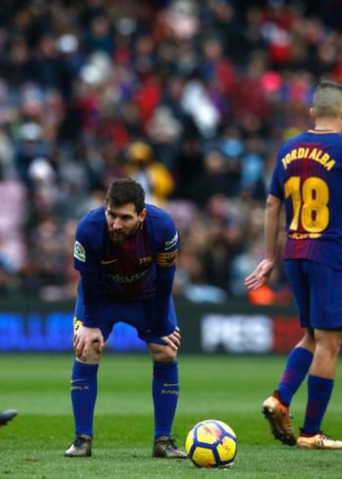 ساعد ميسي في صناعة هدف سجله لويس سواريز في الدقيقة 62