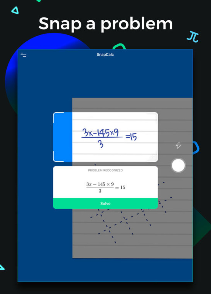 تطبيق SnapCalc يقوم بحل المسائل الحسابية عبر تصوير المعادلة بكاميرا الهاتف